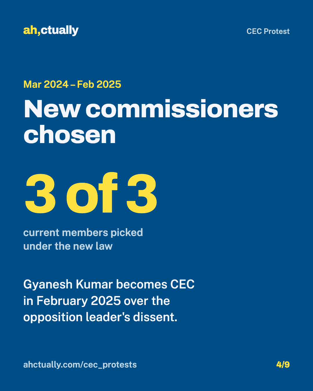 Card 4 of 9: New commissioners chosen
