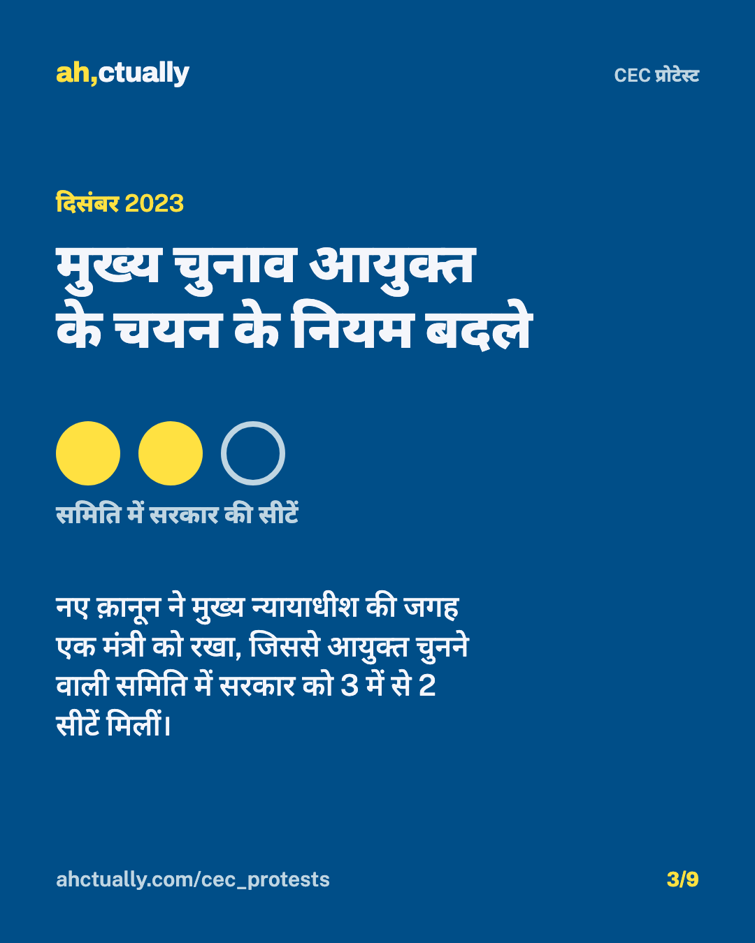 कार्ड 3/9: मुख्य चुनाव आयुक्त के चयन के नियम बदले
