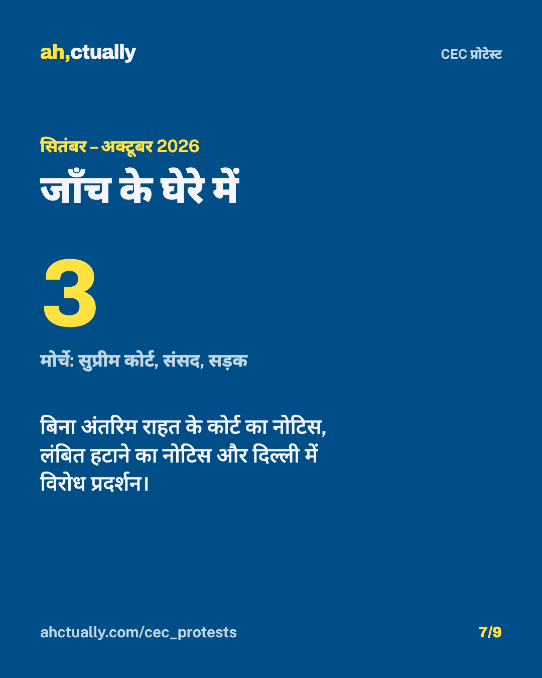 कार्ड 7/9: जाँच के घेरे में